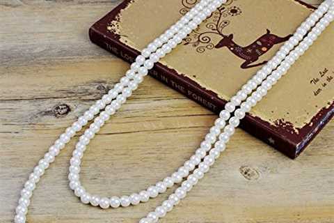 BeautyMood 2 Pcs Pearl Necklace, Stylish Long Pearl Chain for Clothing, Clothing Accessories Bead..