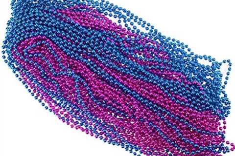 CREATRILL 50 Pcs 6mm Baby Gender Reveal Beads for Baby Shower Announcement Party Supplies 33 Inch..