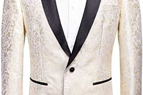 Hi-Tie Mens Suit Jacket Blazer One Button Shawl Lapel Long Sleeve Designer Dress Coat for Prom..