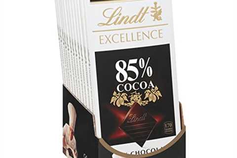 Lindt EXCELLENCE 85% Cocoa Dark Chocolate Bar, Valentine’s Day Chocolate Candy, 3.5 oz. (12 Pack)