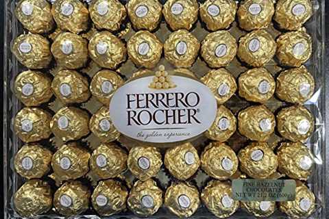 Chocolate Candy Gold Wrap Ferrero Rocher, 48 Count, Christmas Wrap