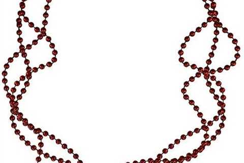 33 Inch Mardi Gras Bead Necklaces, Pack of 12 – Red