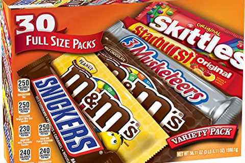 M&M’S, SNICKERS, 3 MUSKETEERS, SKITTLES & STARBURST Full Size Chocolate Candy Variety Mix 56..