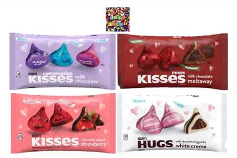 Chocolate Dipped Strawberry, Hugs, Meltaway Roses, and Conversation Kisses Hershey Valentines Candy ..