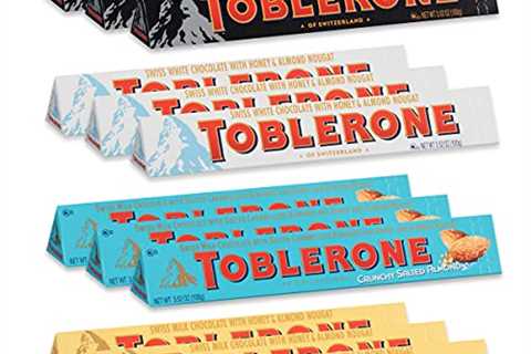 Toblerone Swiss Chocolate Variety Pack, Milk Chocolate, Dark Chocolate, White Chocolate & Crunchy..