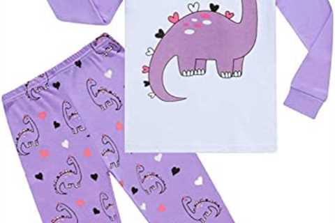 Girls Pajamas Dinosaur Cotton Unicorn Pjs Jammies Fall Winter Long Sleeve Kids Sleepwear Sets for..