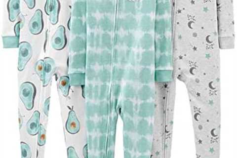 Simple Joys by Carter’s Toddlers and Baby Boys’ Snug-Fit Footed Cotton Pajamas, Pack of 3