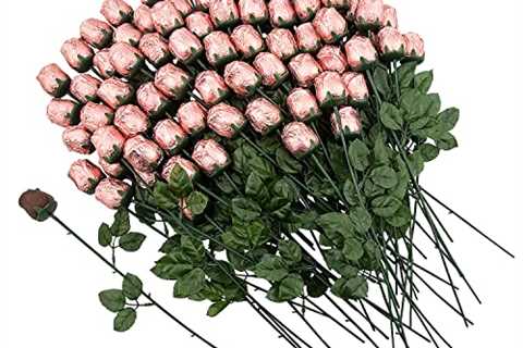 Bulk Pink Foil-Wrapped Chocolate Roses – 72 Pieces