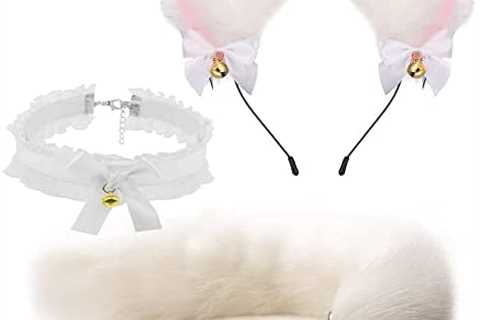 Costume Accessory Set for Women Handmade Ears Plush Tail Neck Collar Set Cosplay Costume Party Cute ..