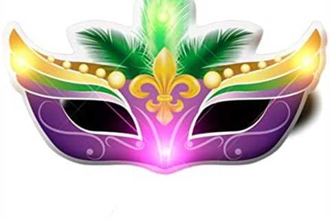 blinkee Mardi Gras Mask Flashing Body Light Lapel Pins