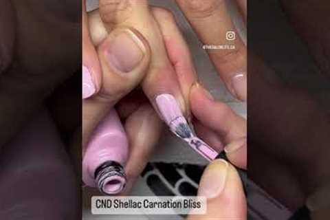 CND Shellac Manicure. Carnation Bliss & Blushing Topaz. #cndshellac #shorts