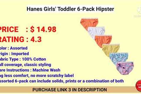 Top 10 Best Hanes Underwear for Little Girls(2 - 6x) of 2021| Price & Reviews