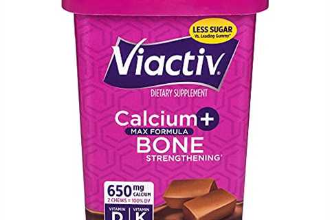 Viactiv Calcium +Vitamin D3 Supplement Soft Chews, Milk Chocolate, 100 Chews - Calcium Dietary..