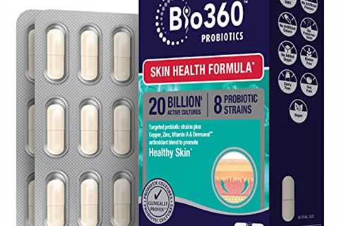 Bio360 Probiotics | Skin Health Formula | Daily Vegan Probiotic with Targeted Strains  Dermaval..