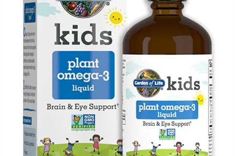 Garden of Life Plant Omega-3 Ala, Dha  Epa Supplement for Children -Liquid, Strawberry - Vegan..