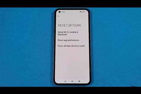 Nothing phone 1 reset options