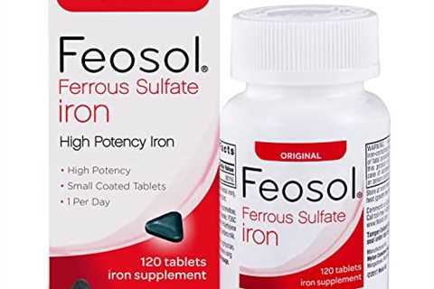 Feosol Original 65 mg High Potency Ferrous Sulfate Iron Supplement 120ct