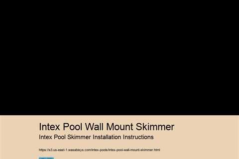 Intex Pool Wall Mount Skimmer