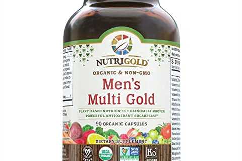 Organic Multivitamin for Men, Men's Multi Gold, 90 Capsules, Plant-Based Whole Food Multivitamin..