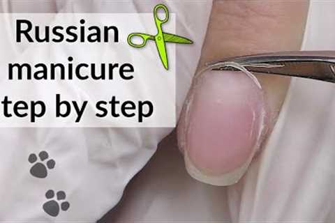 Russian Manicure with Scissors Tutorial | Alternative French Nails