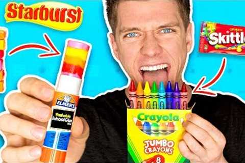 DIY Edible School Supplies!!! *FUNNY PRANKS* Back To School! Learn How To Prank using Candy &..