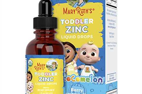 Cocomelon Toddler Liquid Ionic Zinc by MaryRuth's | Sugar Free | USDA Organic | Kids Zinc Sulfate..