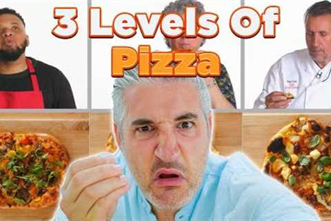 Italian Chef Reacts to 4 Level of Pizza by Epicurious