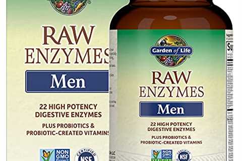 Garden of Life Digestive Raw 22 Enzymes Supplement Capsule - Men for Digestion, Gut Health,..