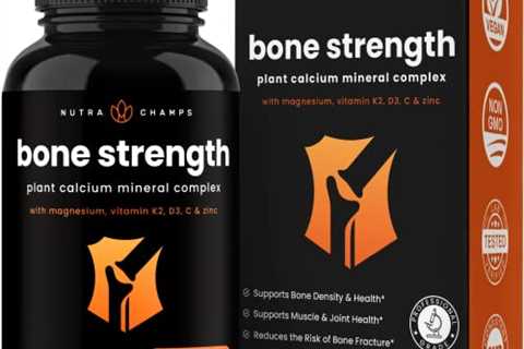 Bone Strength Supplement with Plant Based Calcium, Magnesium, Potassium, Zinc, Strontium, Vitamin..