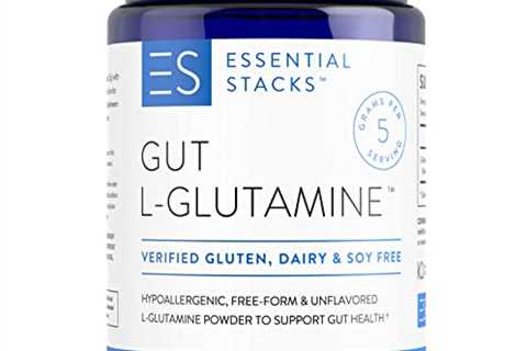 Essential Stacks Gut L-Glutamine Powder - Gluten, Dairy  Soy Free, Vegan, Non-GMO  Hypoallergenic..