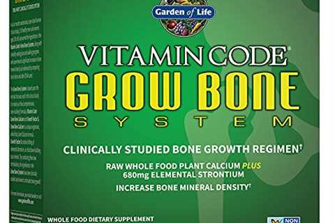 Garden of Life Calcium Supplement - Vitamin Code Grow Bone Made with Whole Foods, Strontium,..