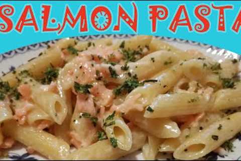 Creamy Garlic Salmon Pasta is quick, easy, full of flavor, and done in 30 minutes!