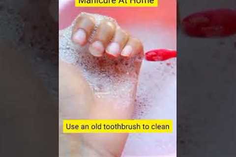 Easy Manicure at home in 1 Rs| Manicure & Pedicure At Home #manicureathome #ytshortsindia..