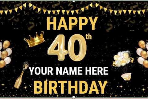 40th Birthday Banner - Bigger Better Banner