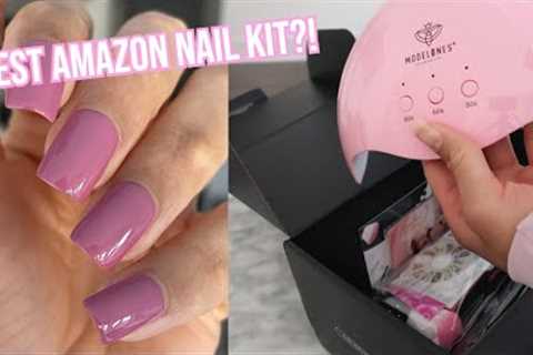 Trying Amazons Best Gel Polish Kit | step by step how to do gel polish nails at home for beginners