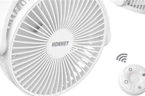 HonHey Portable Wall Mount Fan, 4000 mAh Oscillating