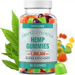 Natural Hemp Gummies High Potency, Best Restful Cbdmd Cbdfx CBS CDB Gummy for Adults Low Sugar..