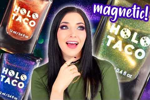 Holo Taco Birthday Magnetic Nail Polish Trio Swatch & Review! || KELLI MARISSA