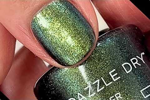 Best shimmery green polish!! Dazzle Dry Dragonfly is back!!!