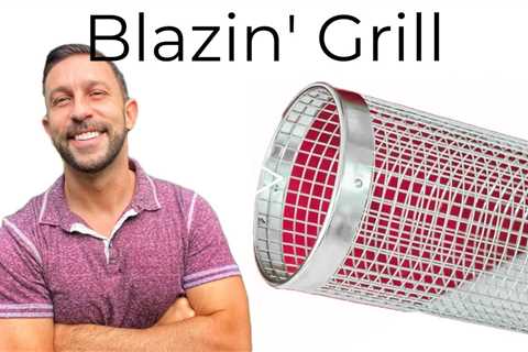 BLAZIN' GRILL Rolling Grill Basket All in One Kit