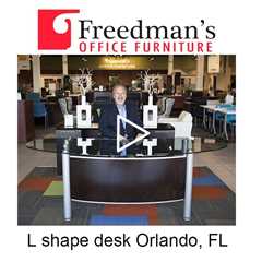 L shape desk Orlando, FL - Freedman's Office Furniture Cubicles, Desks, Chairs