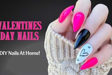 Easy Valentines Day Manicure | “No Nail Art” Nail Art | Amazon Nail Stickers!