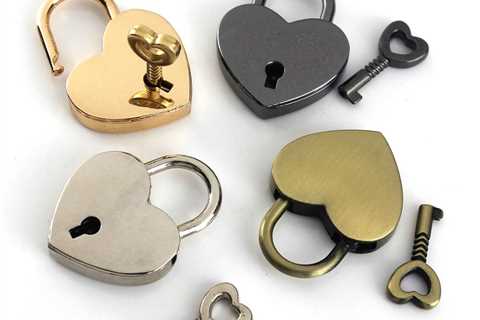 Vintage Heart Shaped Luggage Padlock with Key