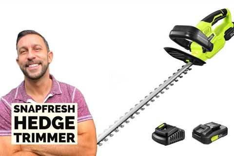 SnapFresh 20V Cordless Hedge Trimmer - 22 Dual-Action Blade