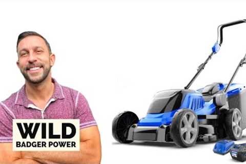 Wild Badger Power 40V Lawn Mower and 4 in 1 Trimmer