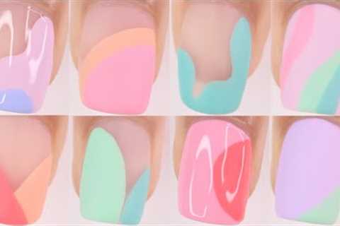 easy NO TOOL summer nail designs | nail art designs for beginners, short nail designs, spring nails