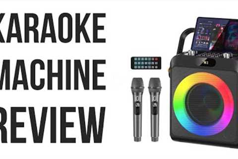 JYX T19T Karaoke Machine with 2 Wireless Microphones, Karaoke Microphone Wireless System