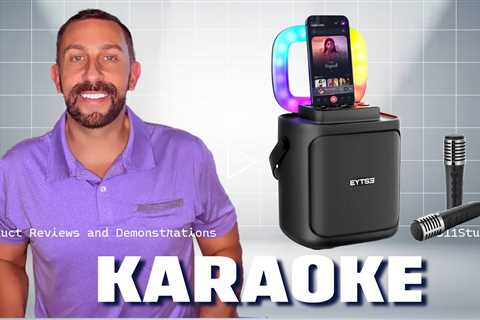 EYTSE Portable Karaoke Machine with 2 Wireless Microphones