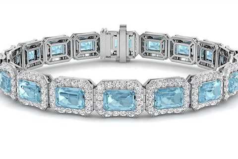 Aquamarine & Diamond Halo Bracelet: Elegance and Allure in Hand