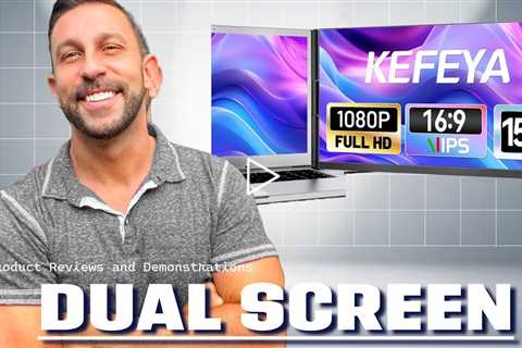KEFEYA Laptop Screen Extender, 15.6 FHD 1080P IPS Portable Monitor for Laptop